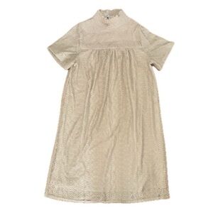 Elegant Stevie Hender Cream/Tan Lace Dress